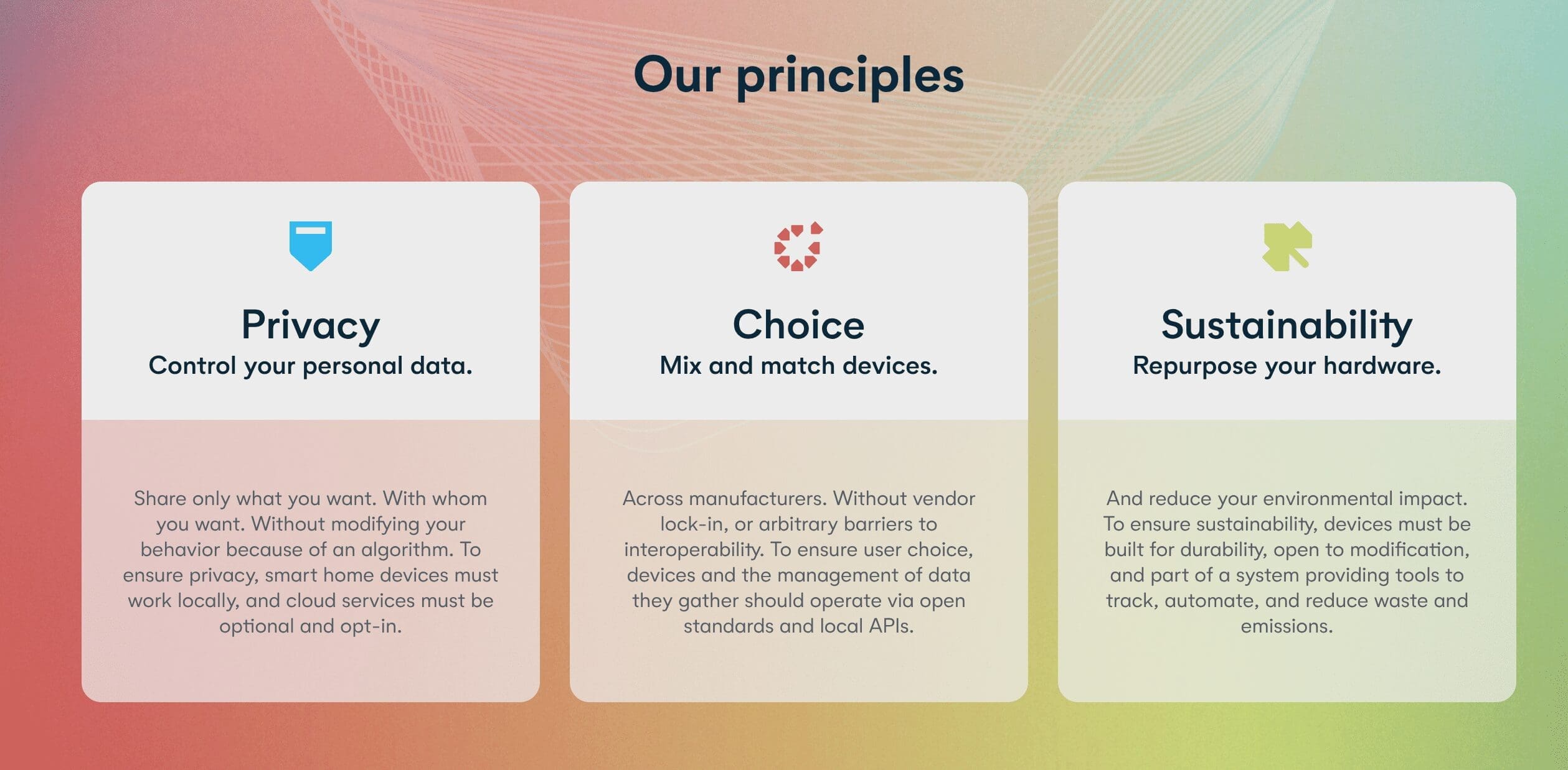 open home foundation our principles