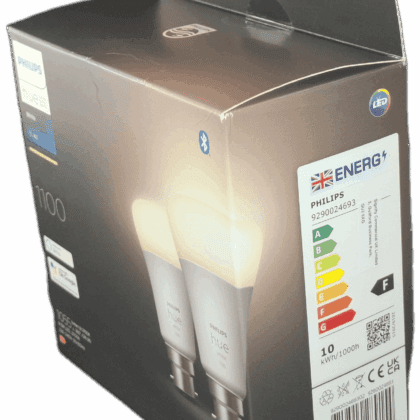 22 Philips Hue White 2700k 1100 Smart Bulb (twin) front s