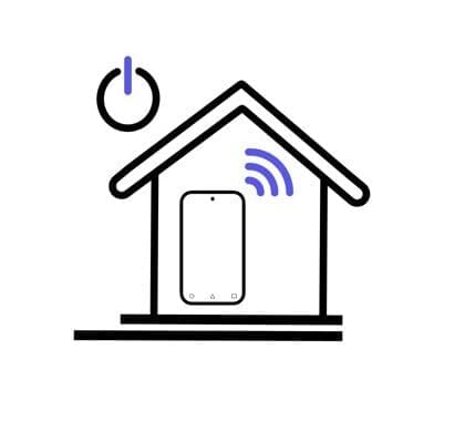 smart home systems logo with larger border